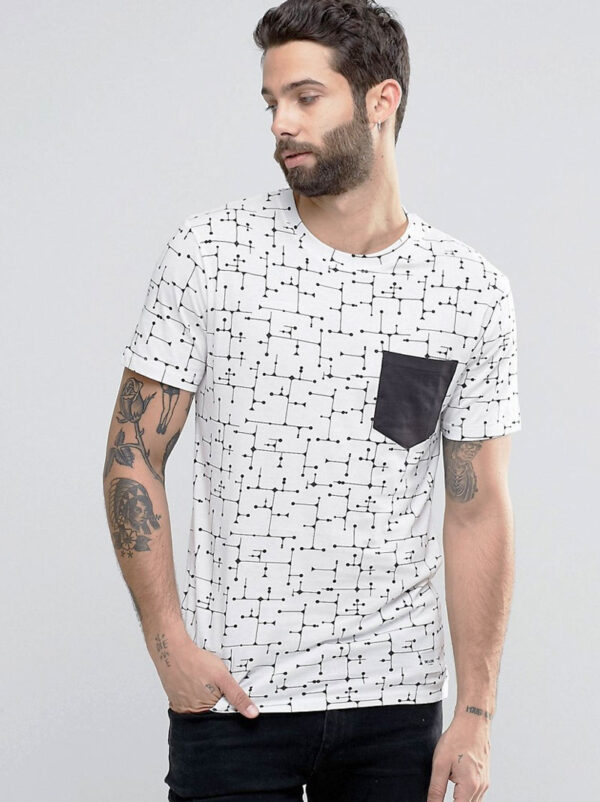 Short Sleeve Black White T-Shirt